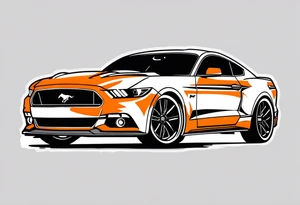 2016 ford mustang orange tattoo idea