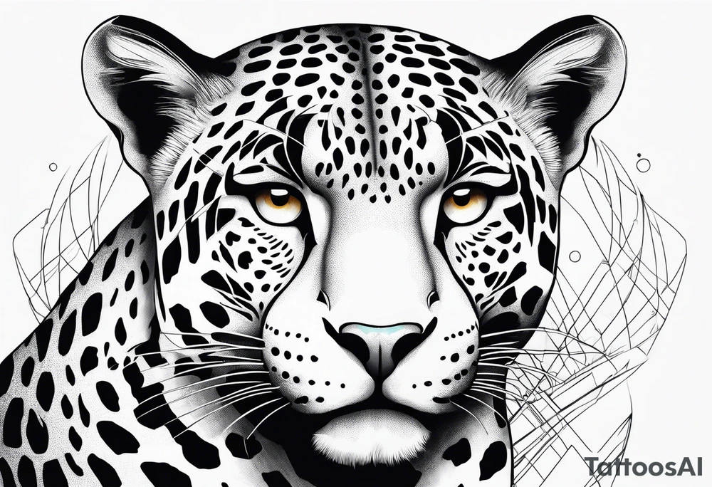 a jaguar like outline and AAA tattoo idea