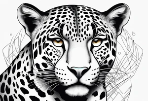a jaguar like outline and AAA tattoo idea