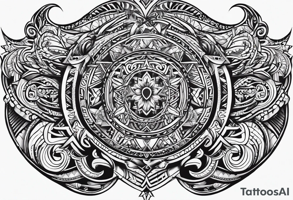 Nigerian pattern tribal tattoo chest tattoo idea