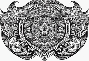 Nigerian pattern tribal tattoo chest tattoo idea