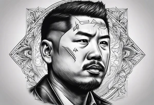 jason com facão e cabeça na mao tattoo idea