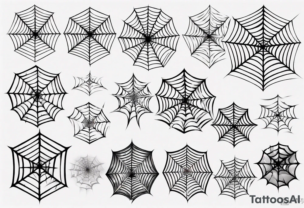 Spiderweb, dragon, spiral tattoo idea
