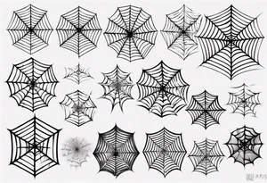 Spiderweb, dragon, spiral tattoo idea