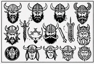Viking face tattoo idea
