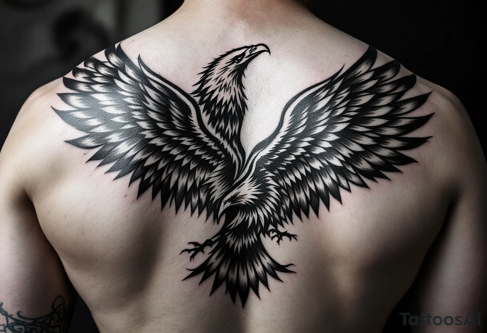 2 headed eagle with a tattoo idea