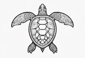 Turtle back centered tattoo idea