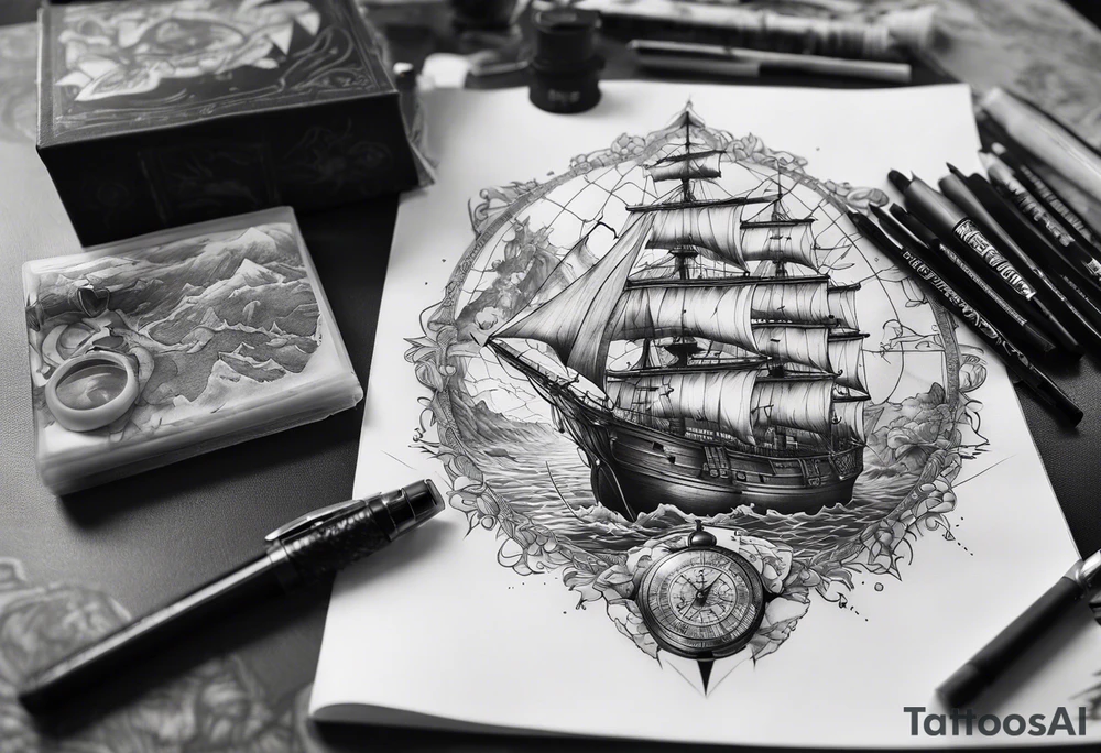 Tattoo that is for chest in is treasure map tattoo idea