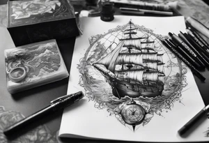 Tattoo that is for chest in is treasure map tattoo idea