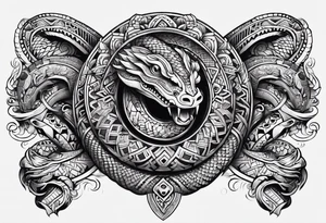 Aztec snake tattoo idea