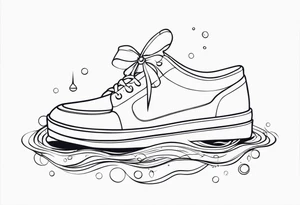 Sea themed foot tattoo tattoo idea