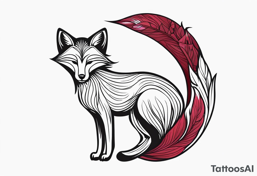 strength, small, nuanced, pomegranate, elegant, armenian, fox tails tattoo idea