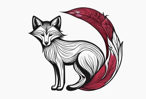 strength, small, nuanced, pomegranate, elegant, armenian, fox tails tattoo idea