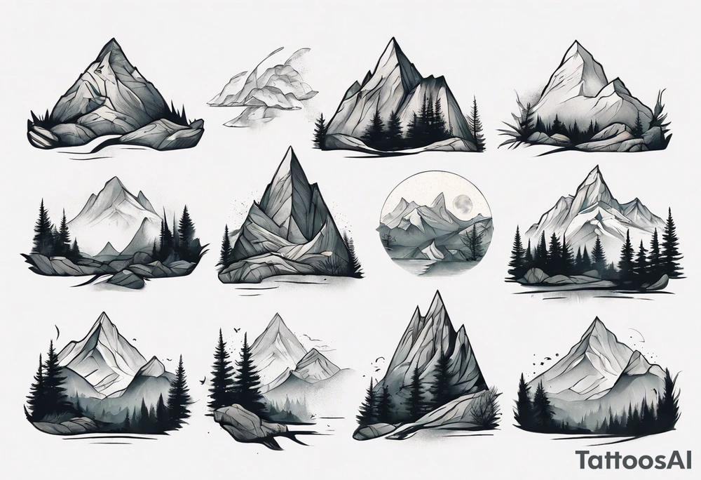 mountain landscape by weta digital tattoo idea