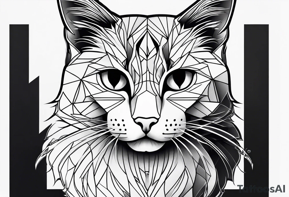 cat design tattoo idea