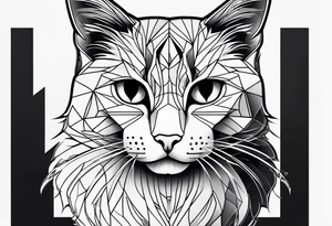 cat design tattoo idea