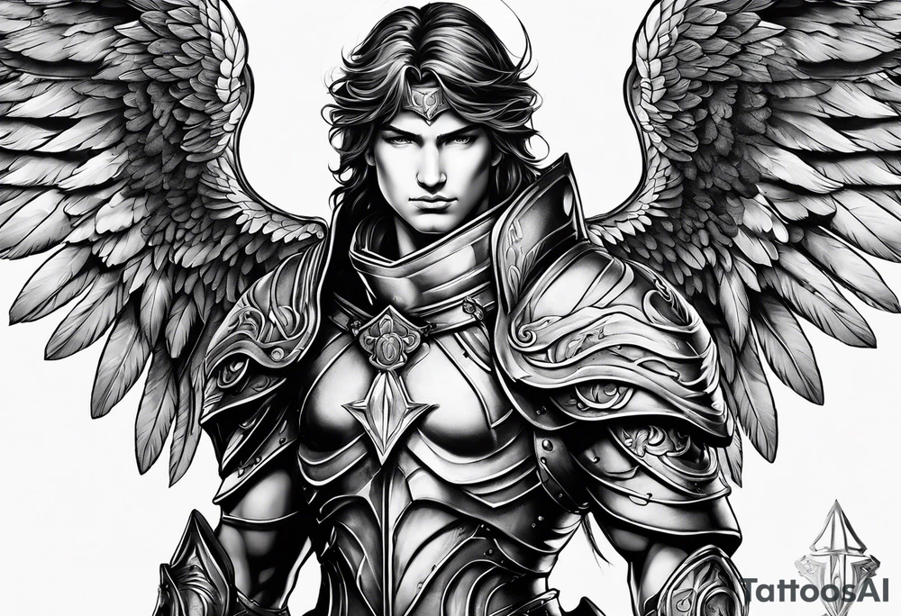 archangel warrior tattoo idea