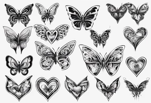 Butterfly wrapped in heart tattoo idea