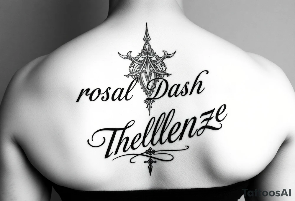 Combine the names rosela dashi and thellenze for a tattoo tattoo idea