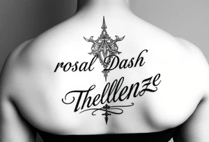 Combine the names rosela dashi and thellenze for a tattoo tattoo idea