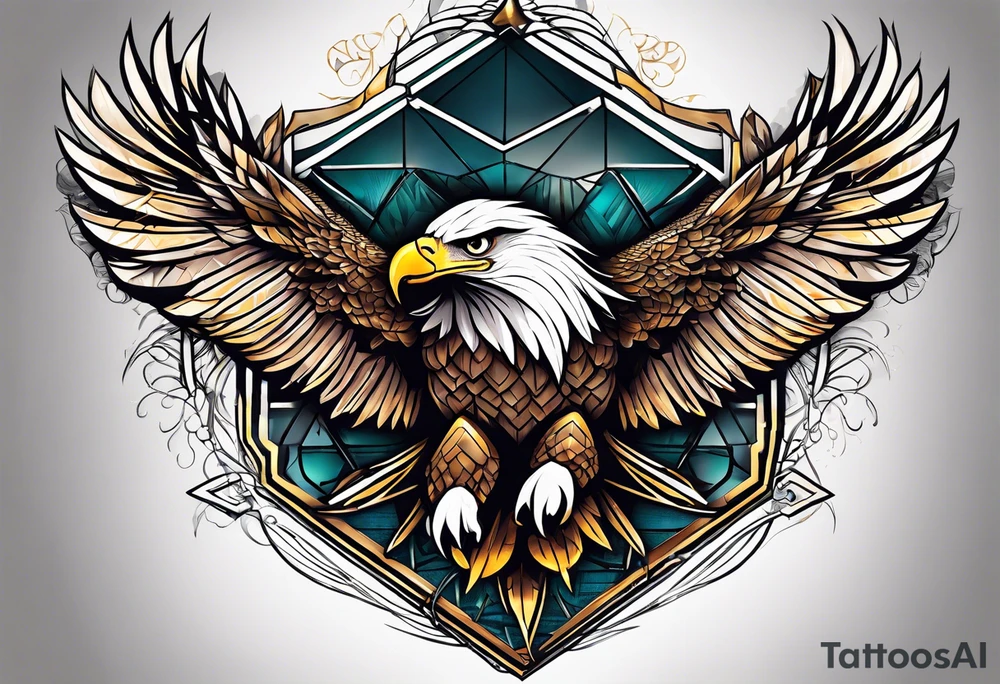 eagle landing tattoo idea