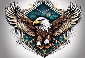 eagle landing tattoo idea