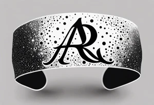 A headband with the letters A R in the middle tattoo idea
