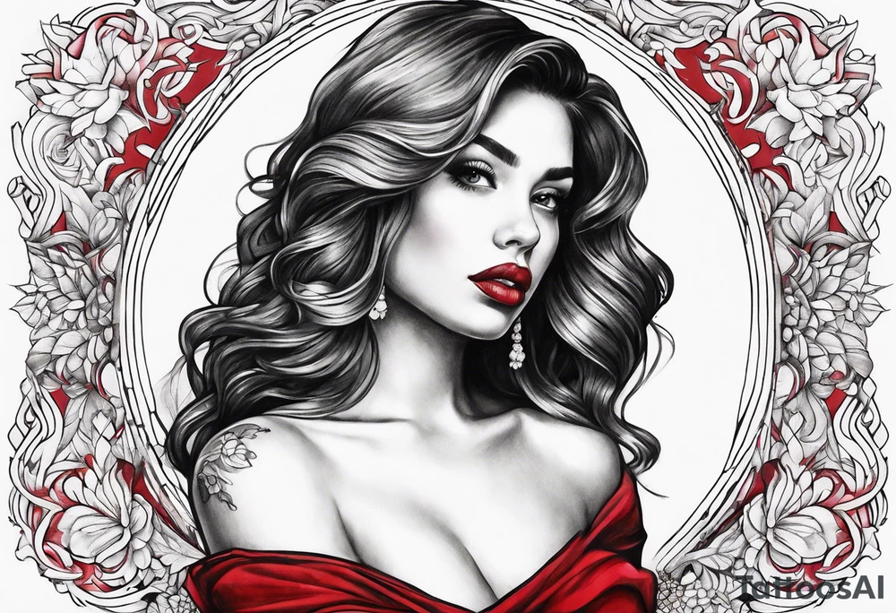 Ruby red small tattoo idea