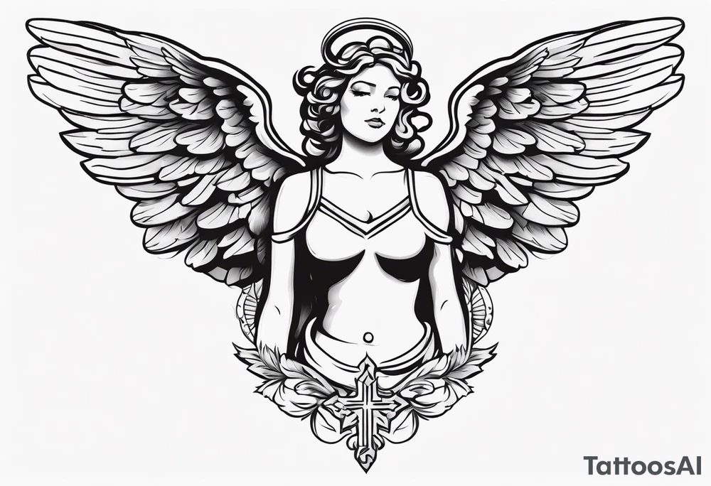 444 angel tattoo idea