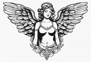 444 angel tattoo idea