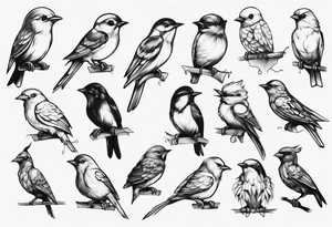 Small birds on shoulder tattoo idea