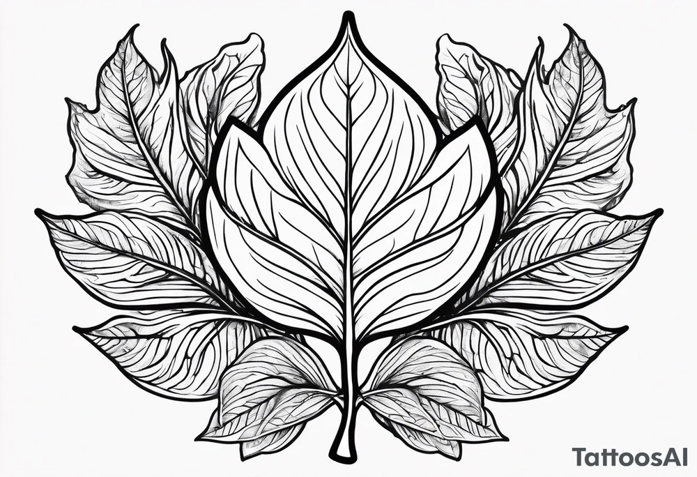 leaves tattoo idea