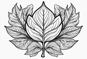 leaves tattoo idea
