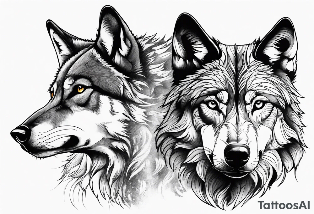 Wolf tattoo idea