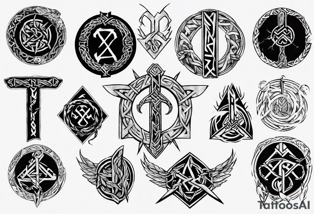 norse gods rune tattoo idea
