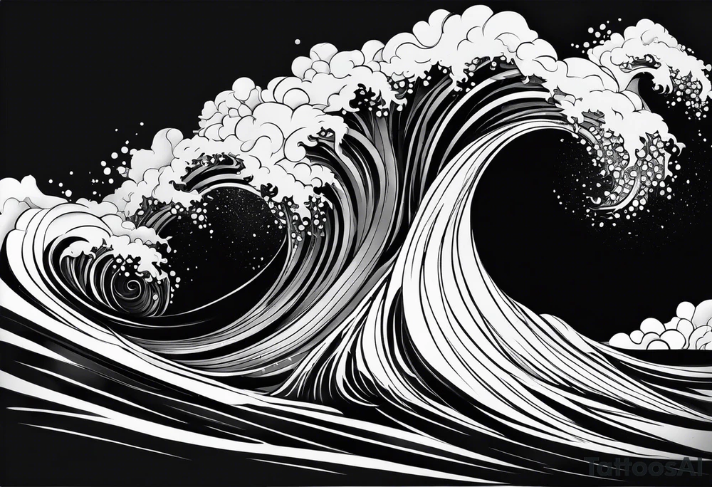 "come what may" in waves tattoo idea