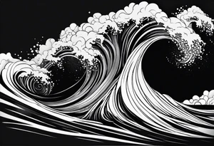 "come what may" in waves tattoo idea
