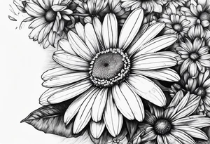 Daisy corner tattoo idea