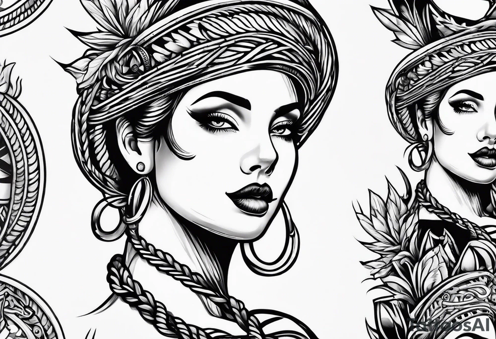 rope frame tattoo idea