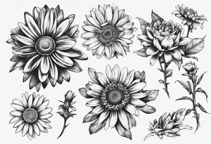 Iron Daisy for men tattoo idea