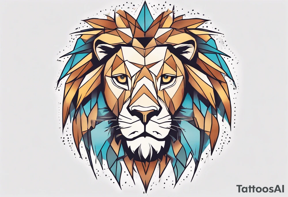 Lion, august, leader, zodiac tattoo idea