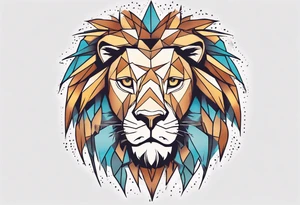 Lion, august, leader, zodiac tattoo idea