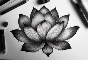 simple lotus
 flower tattoo idea