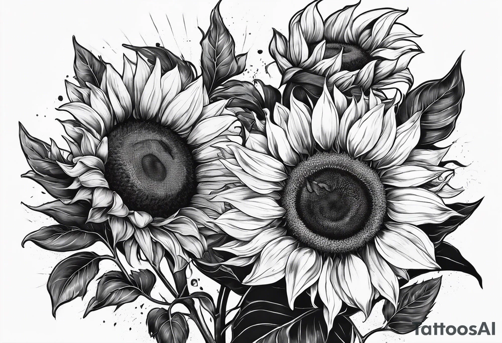Sunflower for a male tattoo tattoo idea