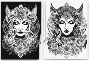psychedelic, music tattoo idea