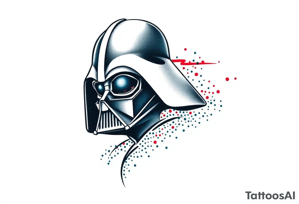 Darth Vader, skateboard blue & red tattoo idea