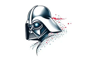 Darth Vader, skateboard blue & red tattoo idea