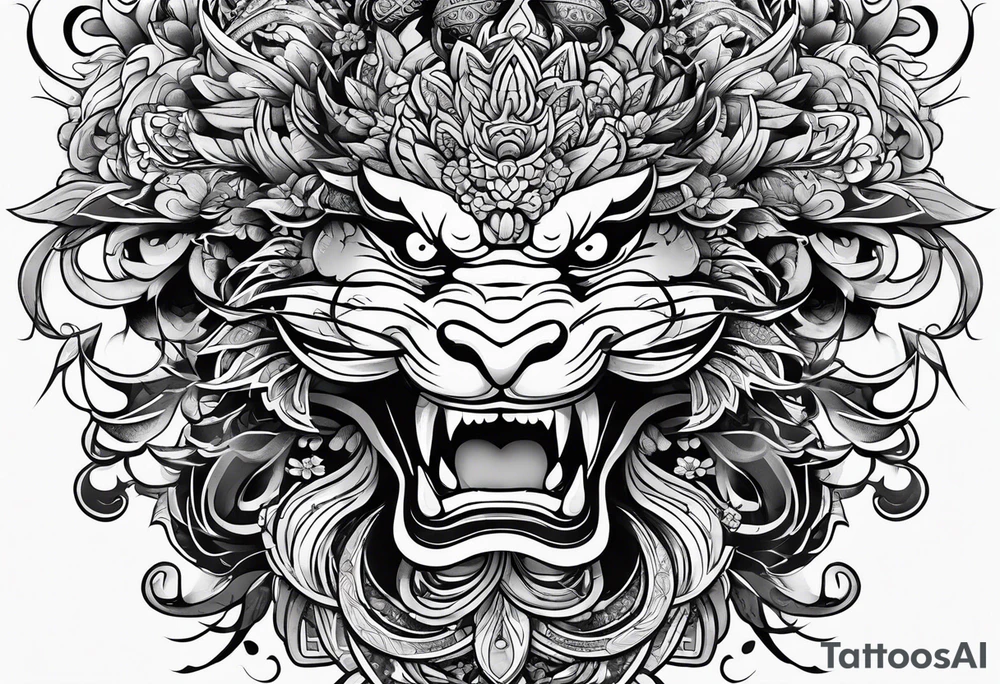 asian theme tattoo idea