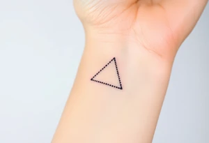 A small tattoo (2x2cm) on my wrist to represent my lesbian identity, but in a subtle way. Fine line. Triangle. tattoo idea