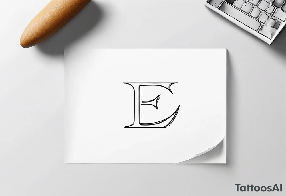 letter E tattoo idea